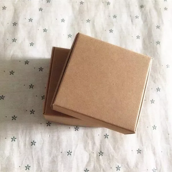 100x Kraft Paper Favour Boxes Party Anniversary Gift Product Packing 7.5x7.5x3cm