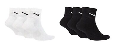 Nike 6 PAIA Cotone Caviglia Calze Calzini Sportivi Unisex lunghezza 1/4 Taglie UK 2 - 14