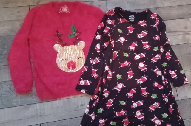 Sofficile maglione natalizio e noce moscata abito natalizio età 7-8 anni pacchetto festa