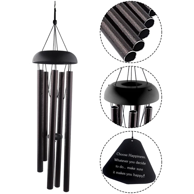 Carillon à Vent En Métal Pour Extérieur 3D - Motif Colibri - Décoration De Jardin - 300 Mm