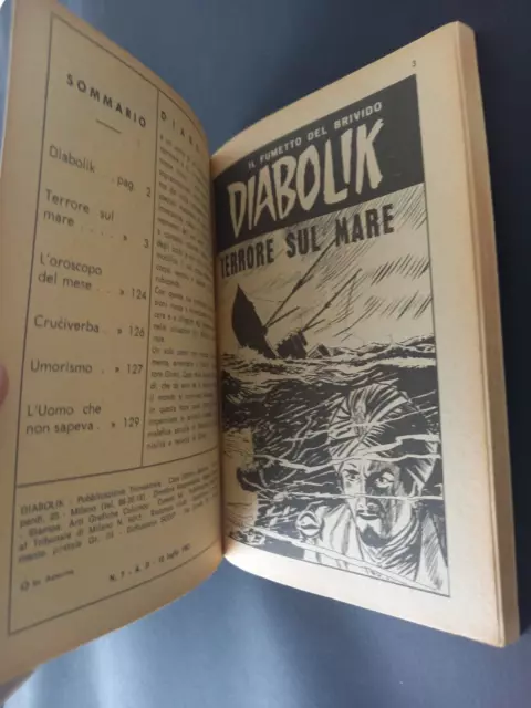 n.7 diabolik terrore sul mare prima serie sodip originale quasi edicola 3