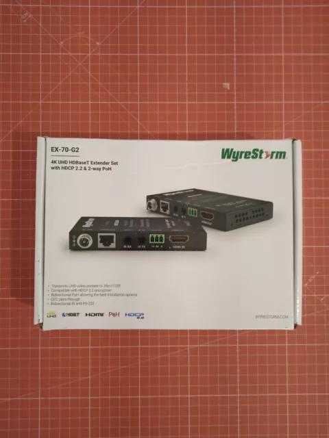 Wyrestorm EX-70-G2 35m 4KUHD HDMI1.4 HD BaseT Extender