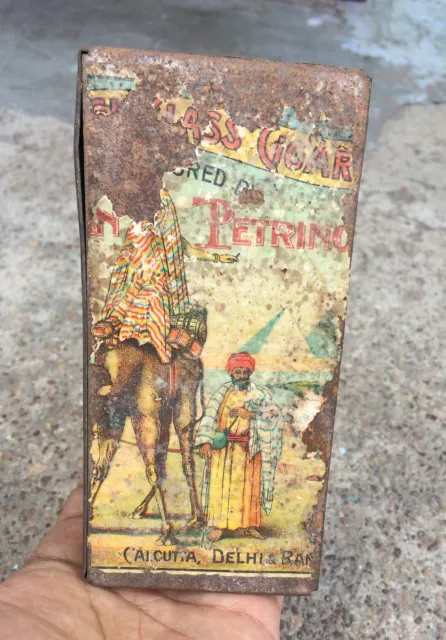 Vintage Nizam Egyptian Handmade John Petrino & Co Cigarette Adv Tin Box CG362 2