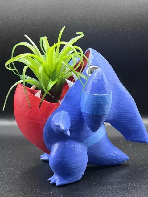 Gible Pokemon Flower Pot Planter Pencil Cup 3D Printed Hand Painted WYSIWYG