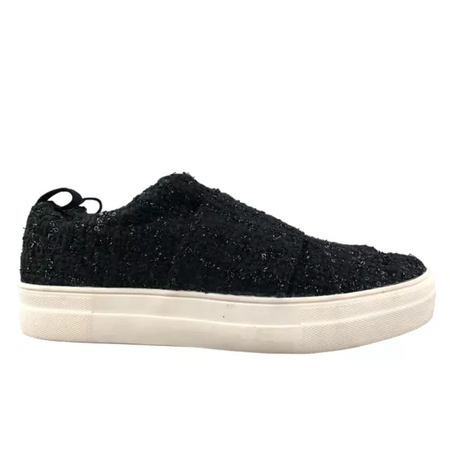 Zapatos para mujer Dolce Vita DV talla 9,5 Lamra negros tweed texturizados sin cordones torso bajo