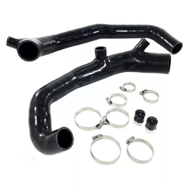 Black 1.75" Silicone Inlets Pipe for BMW 135i 335i 535i N54 E90 E92 E93