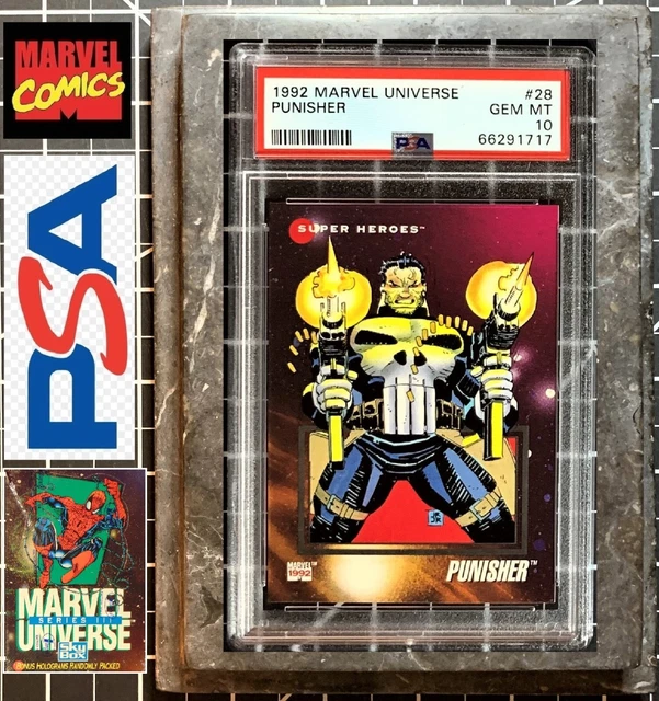 1992 Marvel Universe - #28 Punisher - PSA 10 GEM MINT - POP 27