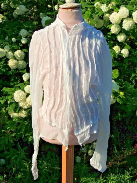 Ancien Corsage blanc / Haut de robe / Chemisier pour femme Costume d'époque