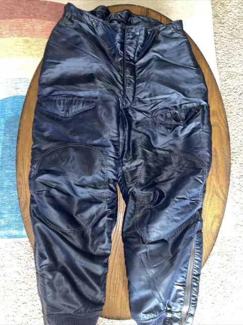 USAF US AIR Force Winter Flight Trousers Heavy Size 42 Blue 1950's