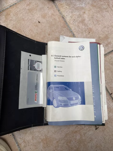 VW PASSAT Owners Manual Handbook & Wallet TDI ESTATE B6 2009