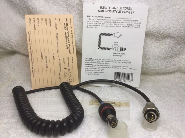 Ikelite Single Cord Nikonos-Style #4104.31. N.O.S.