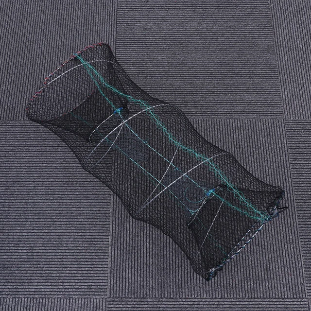 2 Pcs Foldable Plastic Floating Fishing Cage Circle Net Fishing Net