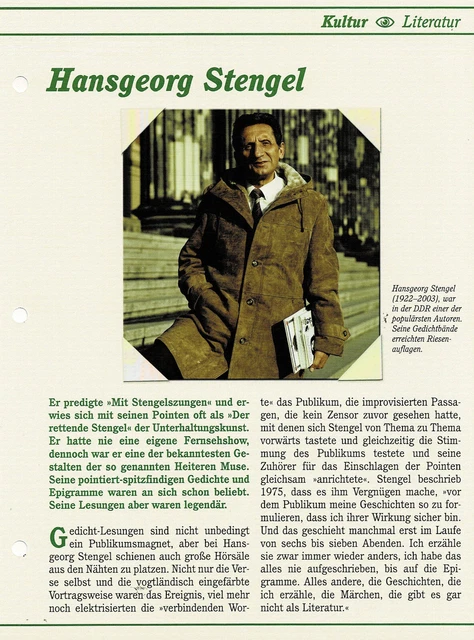 STENGEL DDR Infokarte EUR 1,00 PicClick DE