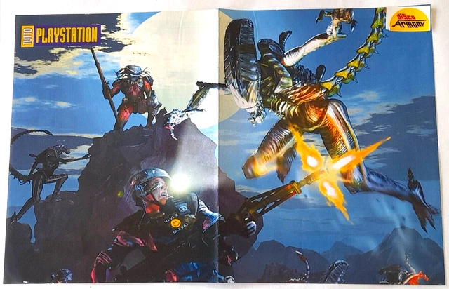"TUTTO PLAYSTATION"  Poster  bifacciale / ALIEN vs PREDATOR / 44,5 X 28,5 cm.