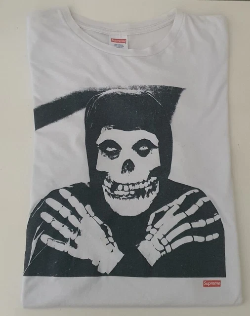 Very rare SS13 Supreme x Misfits Tee white T-shirt size L large vintage