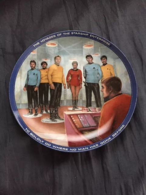 Classic Star Trek Beam Us Down Scotty Collectors Plate 1986 MINT IN BOX