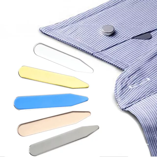 2Pcs Plastic Collar Stiffeners Stays Bones Set For Dress Shirt Collar Stays