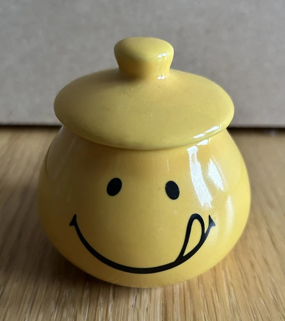Colmans Mustard Pot The Mustard Shop Yellow Face Holkham Pottery Smiley Face