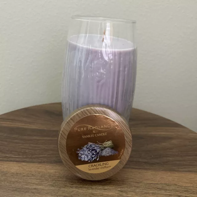 Crackling Lavender Chiffon 22oz Pure Radiance Yankee Candle FREE SHIPPING