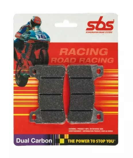 SBS Dual Carbon Racing Front Brake Pads Kawasaki ZX-10R 1000 Ninja Rad.cal 08-10