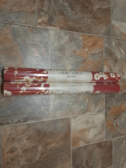 NEW LORI CRANBERRY Laura Ashley Wallpaper Price Per Roll.