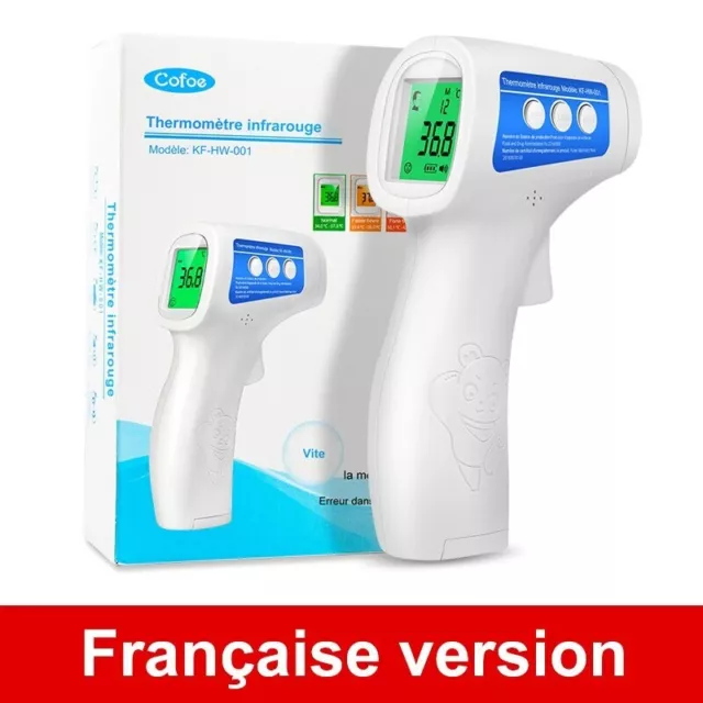 Thermometre frontal sans contact a infrarouge pour adulte et enfant