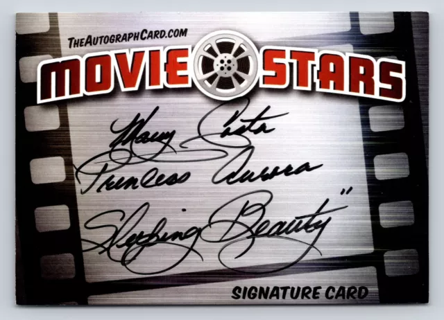 Mary Costa Authentic Autographed Signed Legendary Movie Stars Signature Card
