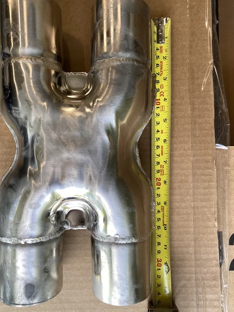 Universal Crossover X Pipe Dual 2.5" In/Out Stainless Steel Muffler Exhaust Tip Universal Crossover X Pipe Dual 2.5" In/Out Stainless Steel Muffler Exhaust Tip