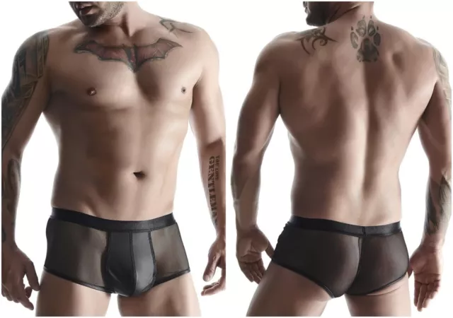 SH001 REGNES RFP WETLOOK Herren NETZ Boxershorts schwarz Dessous Reizwäsche Sexy