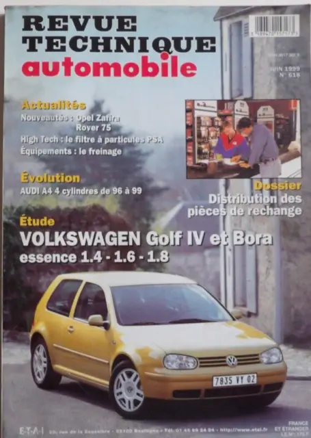 revue technique automobile VOLKSWAGEN GOLF IV et BORA essence n°618
