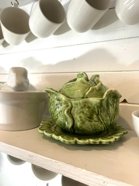 Vintage Cabbage Soup Tureen With Lid And Plate