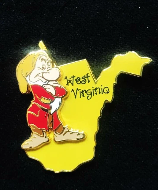 Grumpy State DISNEY SNOW WHITE Seven Dwarfs State Character Grumpy West Virginia Pin ...