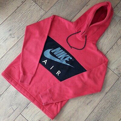 Rara felpa con cappuccio da uomo Nike Air NsW rossa taglia UK Small S