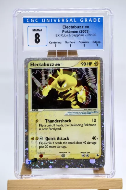 Electabuzz EX - EX Rubby & sapphire - 97/109 - CGC 8 - NM/mint - 2003 - pokemon