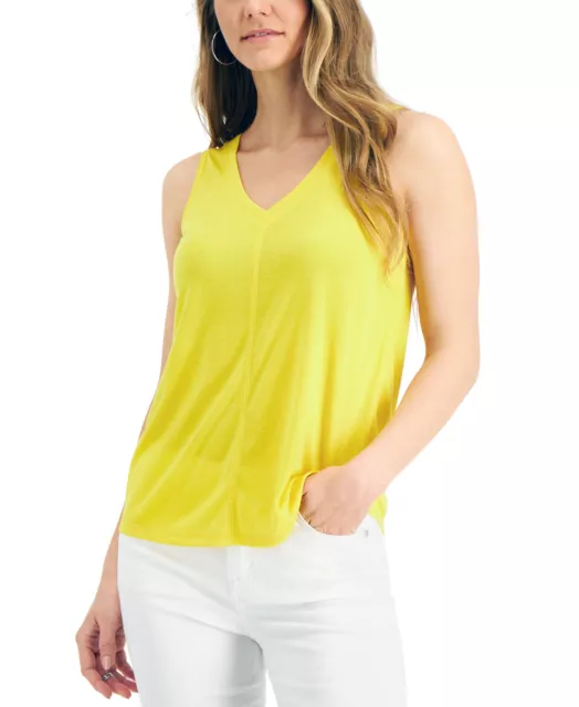 Style & Co Women's Space-Dyed Tank Top (X-Small, Daisy Daze)