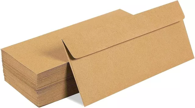 BROWN RECYCLED KRAFT ENVELOPES size C6 & DL & SQUARE Mailer Wedding Cards /QTY