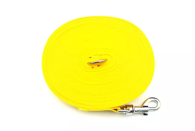 65 pieds 20 m de long laisse de rappel obéissance plomb obéissance canine grande 25 mm de large en jaune 2