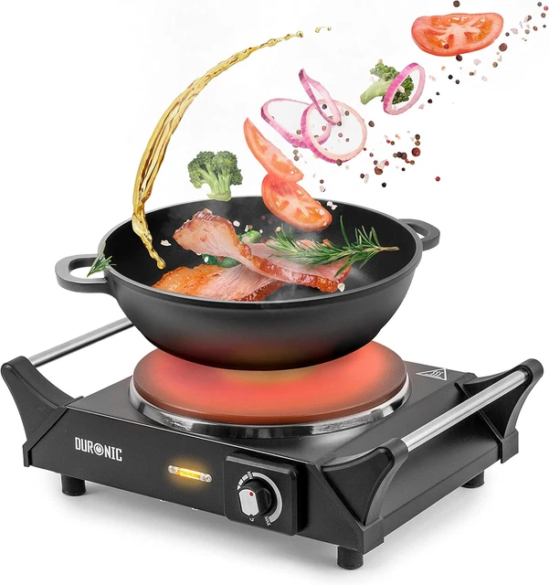 Fornello Elettrico Portatile Aigostar Gem - Piastra In Ghisa Da 18,3cm, 1500W, 5 Livelli Di Temperatura, Anti-Surriscaldamento - Foto 11