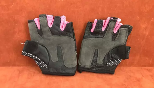 HARBINGER Women's Gym Fitness Weightlifting Black/Pink Gloves #149 ~ Large ~ NEW HARBINGER Women's Gym Fitness Weightlifting Black/Pink Gloves #149 ~ Large ~ NEW