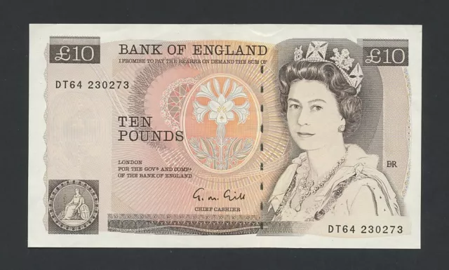 BANK OF ENGLAND £10 note 1988 Gill QEII B354 Uncirculated- Banknotes
