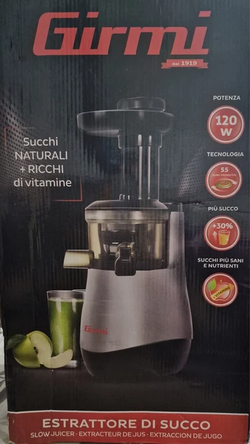 Estrattore Di Succo Girmi SW10 - 150W, 55 Giri/min, 1 Litro, Motore DC, +30% Resa, Ricettario, Rosso - Foto 12