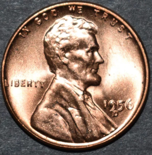 1956 D Lincoln Wheat Penny Choice BU Mint Luster Uncirculated from OBW