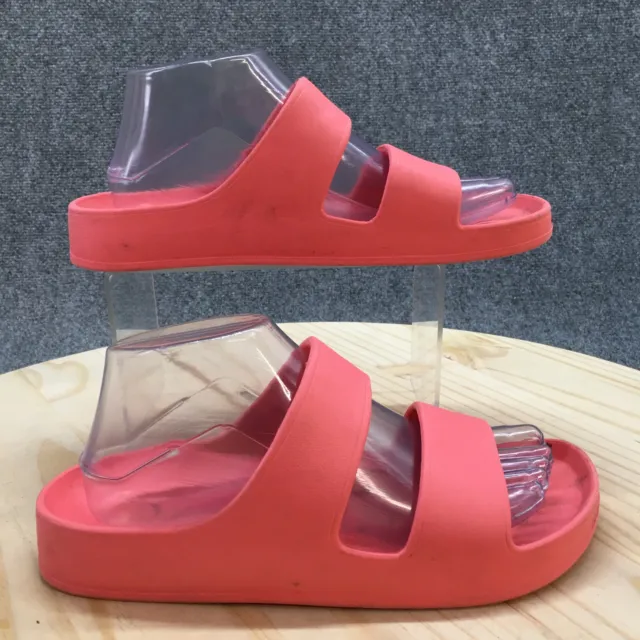 Old Navy Sandals Womens 8 Slides Pink Rubber Slip On Flats Comfort Open Toe