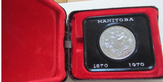 1970 Canada (Manitoba Centennial) Commemorative Dollar Coin. UNC. Original Case