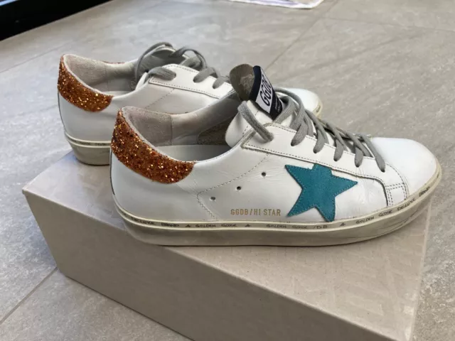 Golden Goose trainers Hi star white leather size 39 uk 6 GGDB