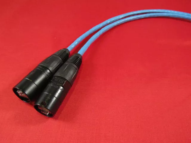 4 ft PRO Audio CAT 5e Ethernet Blue Cable w/Neutrik EtherCon RJ45 plugs.