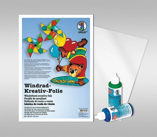 URSUS Windrad-Window Color FOLIE 5 Bogen 50x70cm 0,2mm URSUS Windrad-Window Color FOLIE 5 Bogen 50x70cm 0,2mm
