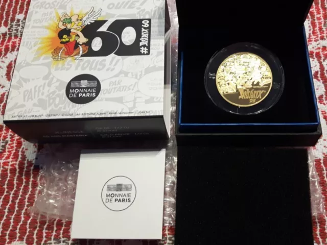 Frankreich France Asterix Obelix 100 EURO € Gold Or 2019 1/2 OZ Unze