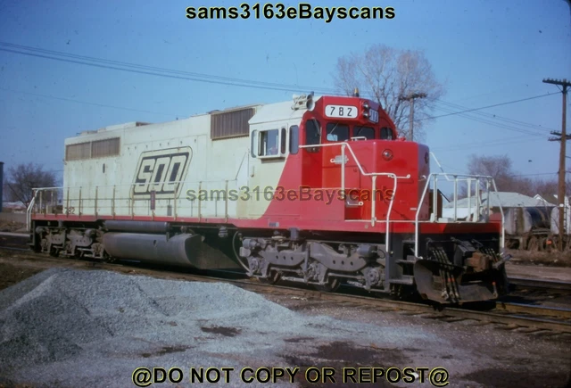 Original Slide Soo Line Rr Sd40-2 782 Modern Logo 1975