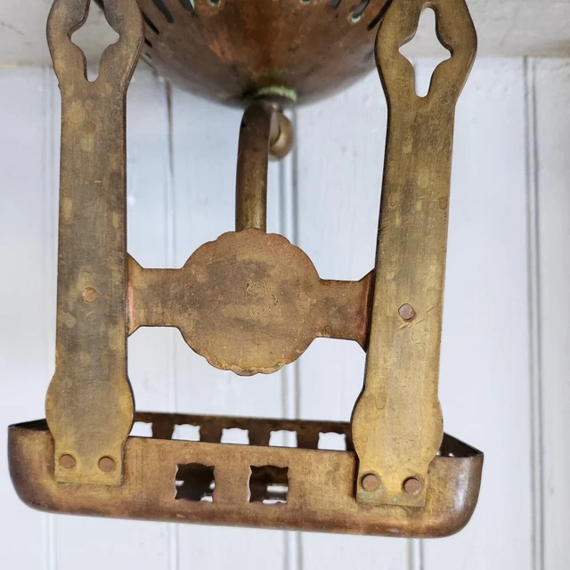 Vintage Copper + Brass Wall Mount With Hanging Bracket Soap + Sponge Dish 2